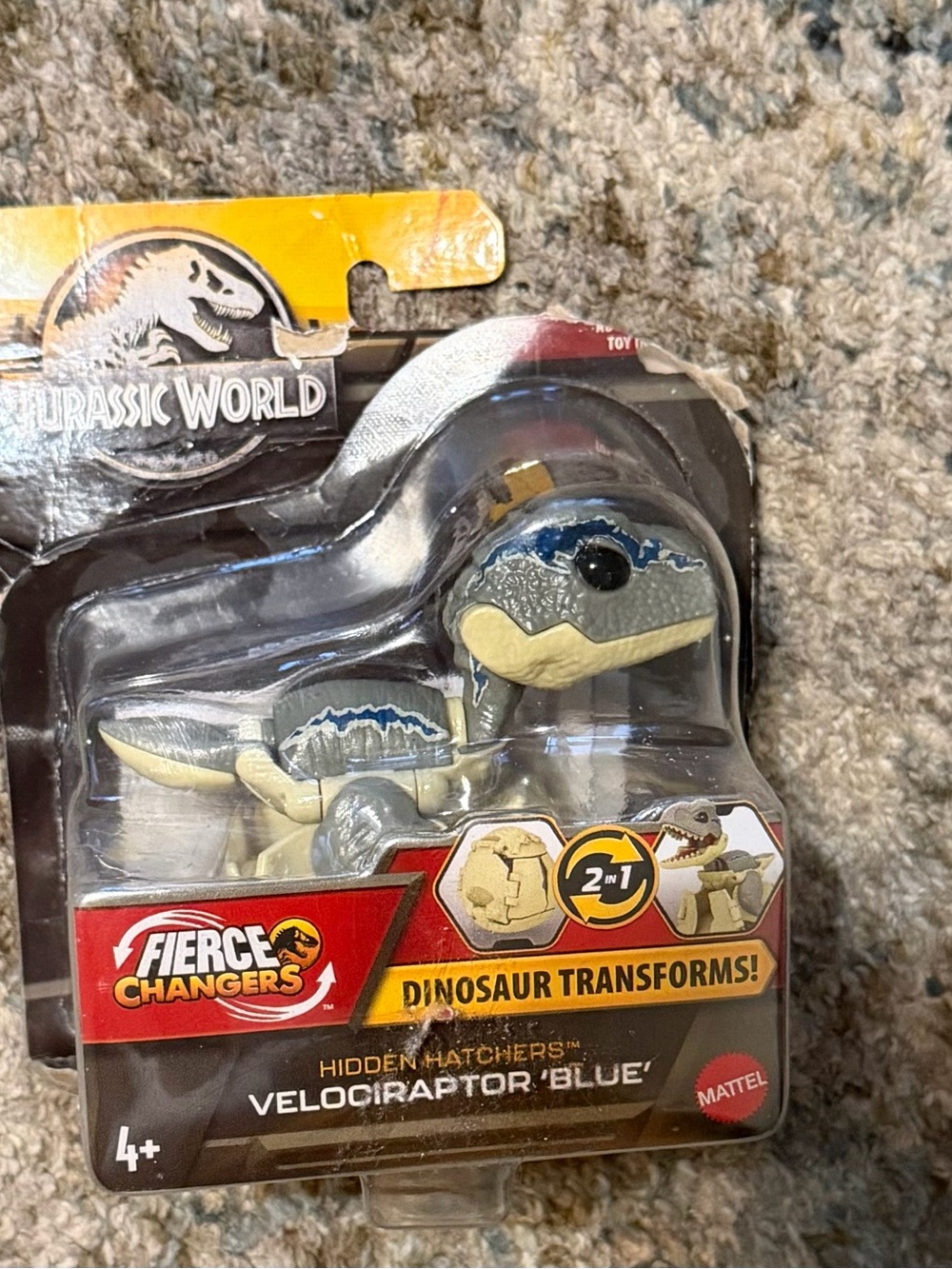 Mattel Jurassic World Velociraptor 'Blue' Figure - Gray & Blue - Picture 2 of 2